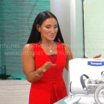 Elizabeth Werner’s red jumpsuit on CBS Mornings