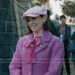 Elsbeth’s pink tweed coat on Elsbeth