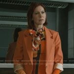 Elsbeth’s orange blazer on Elsbeth