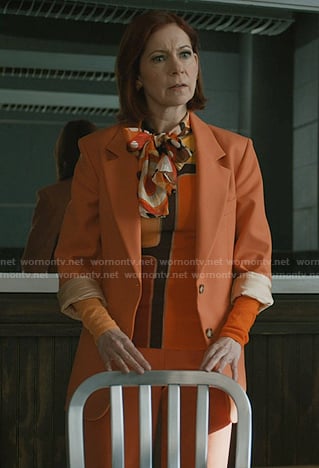Elsbeth's orange blazer on Elsbeth