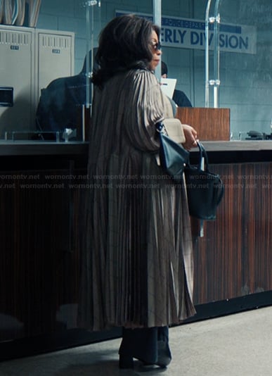 Emerald's brown check print coat on Alls Fair