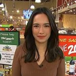 Emilie's brown v-neck sweater and jeans on Today