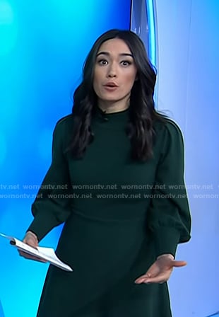 Emilie's green puff sleeve dress on Today
