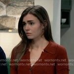 Emma’s red cardigan on General Hospital