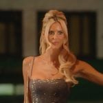 Emma’s grey embellished gown on Selling Sunset