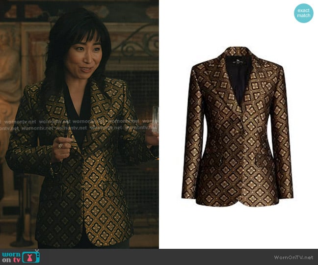 Etro Jacquard-blazer in Mit Medaillons worn by Nell (Yuko Torihara) on Elsbeth
