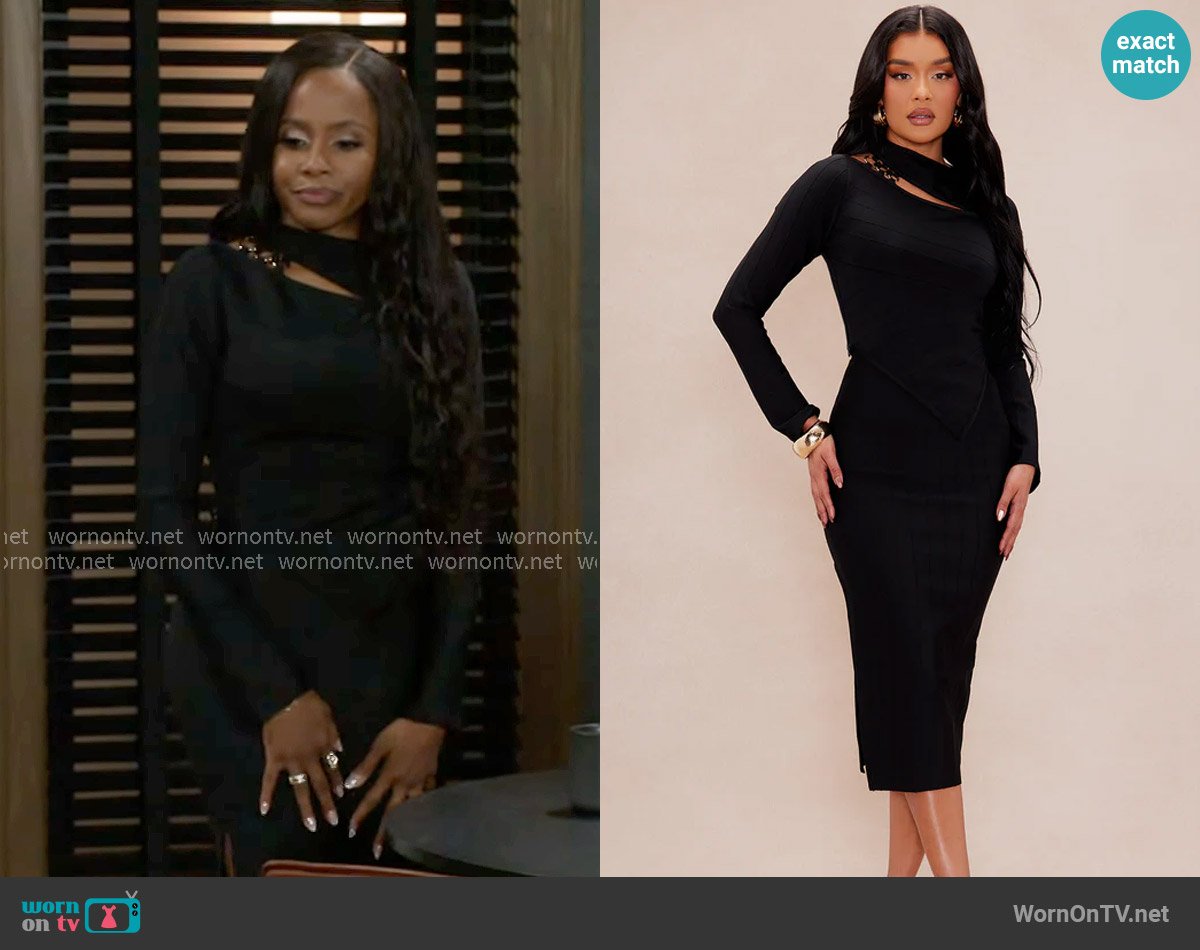 Fashion Nova Nara Bandage Skirt Set worn by Hayley Lawson (Marquita Goings) on Beyond the Gates
