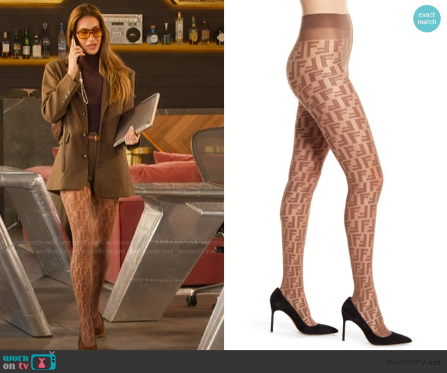 Fendi Double F Logo Tights worn by Kaylee Ricciardi (Kaylee Ricciardi) on Selling the OC