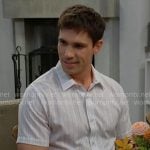 Finn’s white striped shirt on The Bold and the Beautiful