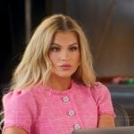 Fiona’s pink tweed dress on Selling the OC