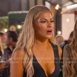 Fiona’s navy dress with cutouts on Selling the OC