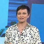 Stephanie’s ivory floral blouse on Today