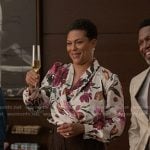 Rosie’s floral cross front blouse on Reasonable Doubt