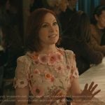 Elsbeth’s pink floral applique dress on Elsbeth