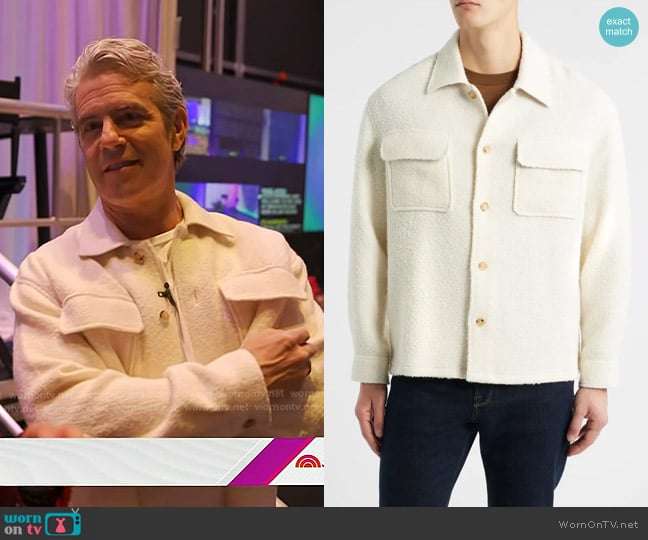 Andy Cohen’s white tweed jacket on Today