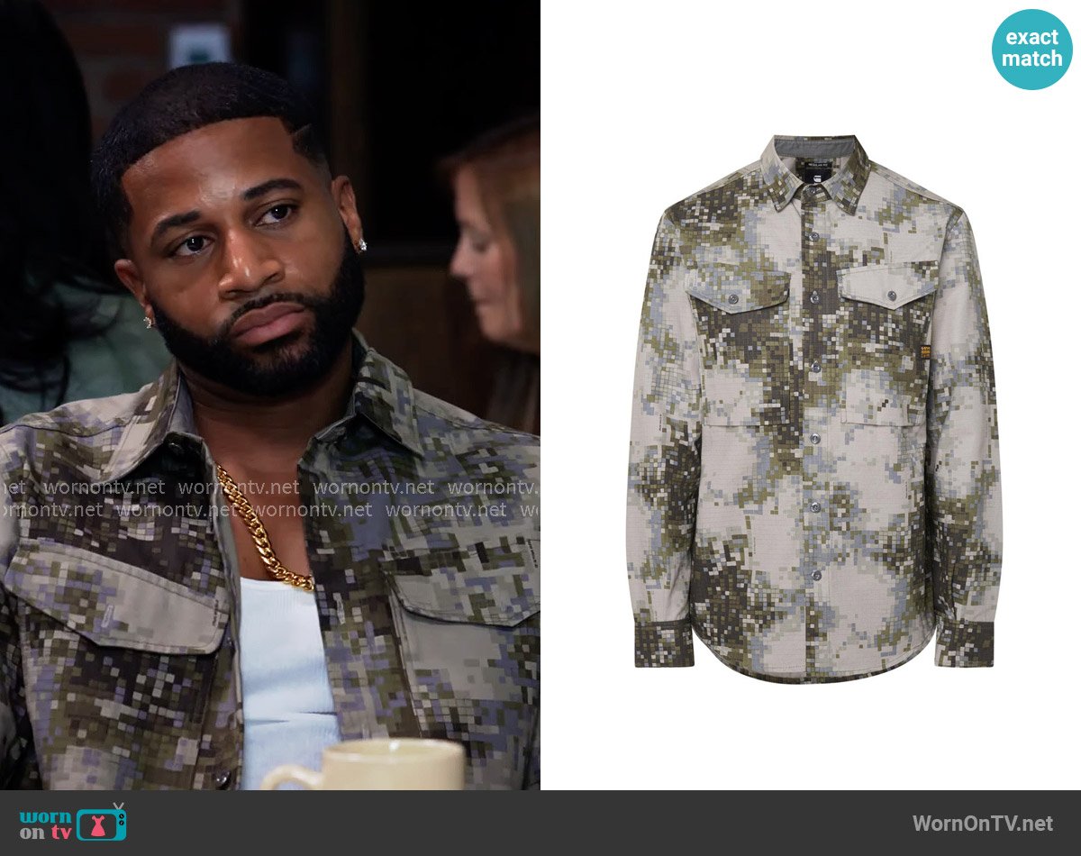 G Star Raw Cargo Pocket Regular Shirt worn by Zac Taylor (Devale Ellis) on Tyler Perrys Sistas