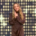 Gabrielle Bernstein’s brown draped dress on Tamron Hall Show