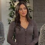 Gabi’s grey cardigan dress on Days of our Lives