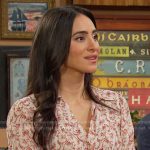 Gabi’s pink floral blouse on Days of our Lives