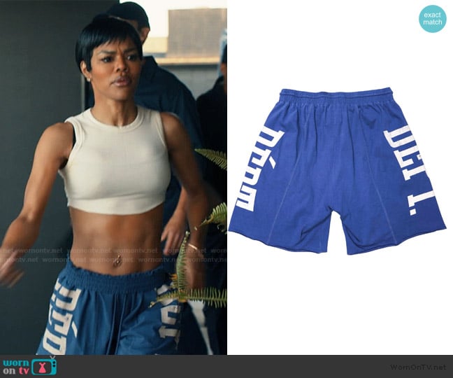 Gallery Dept Blue Fitness Shorts worn by Milan (Teyana Taylor) on Alls Fair