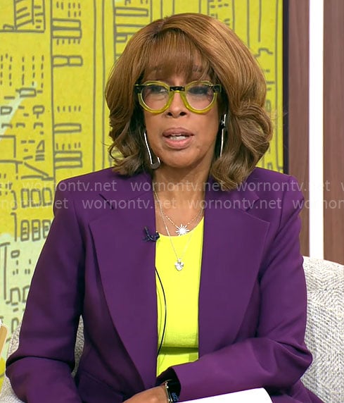 Gayle King's purple suit on CBS Mornings