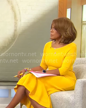 Gayle King's yellow dress on CBS Mornings