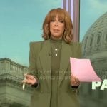 Gayle King’s olive green suit on CBS Mornings