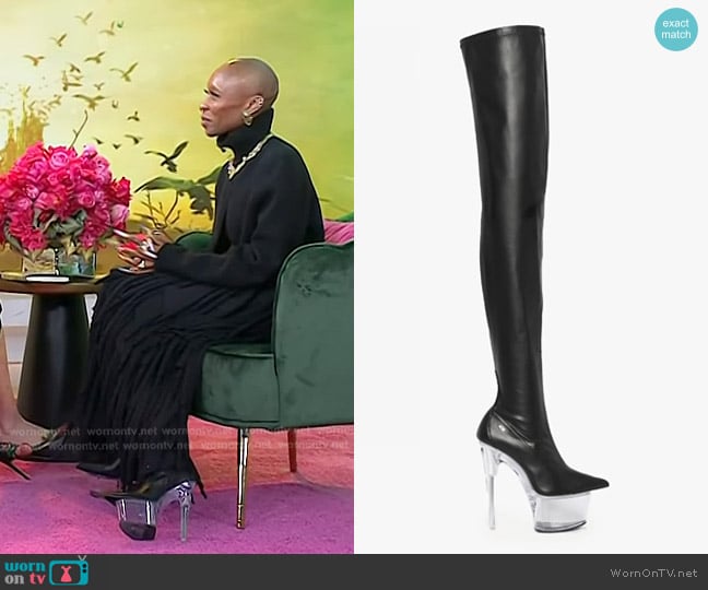 GCDS Pole Platform Boots worn by Cynthia Erivo on Today