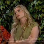 Gemma’s olive green dress with buckles on The Neighborhood