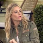 Gemma’s green jacket with patches on The Neighborhood