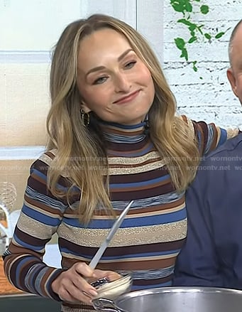 Giada De Laurentiis’s striped turtleneck dress on Today