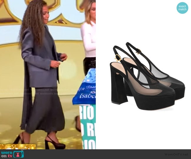 Sunny’s black pumps on The View Sunny’s black pumps on The View