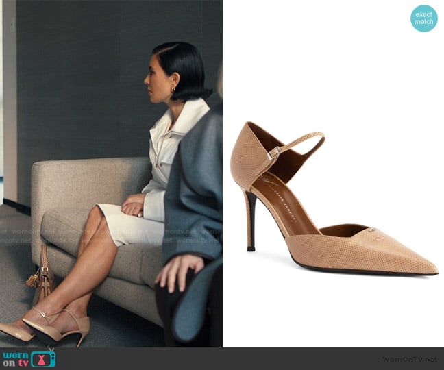 Giuseppe Zanotti 85mm Raquel D'Orsay pumps worn by Allura Grant (Kim Kardashian) on Alls Fair