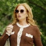 Gizelle’s brown ribbed jacket on The Real Housewives of Potomac