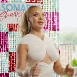Gizelle’s white twisted cutout dress on The Real Housewives of Potomac