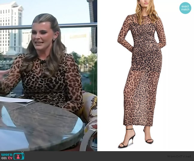 Good American Ruched Mesh Maxi Dress worn by Lauren Herbert on E! News