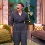 Ginnifer Goodwin’s gray pinstripe jumpsuit on The View