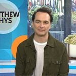 Matthew Rhys’s green suede jacket on Today