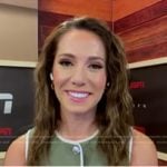 Courtney Cronin's green contrast trim sleeveless dress on Good Morning America