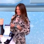 Gretta Monahan’s floral print mini dress on The View