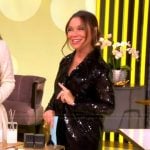 Gretta Monahan’s black sequin top and pant set on The View