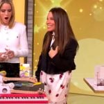 Gretta Monahan’s floral print top and pants on The View