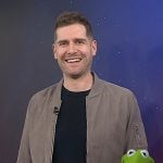 Rob Lake’s grey suede bomber jacket on Today