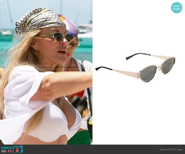 Gucci Butterfly-frame Sunglasses worn by Heather Gay on The Real Housewives of Salt Lake City
