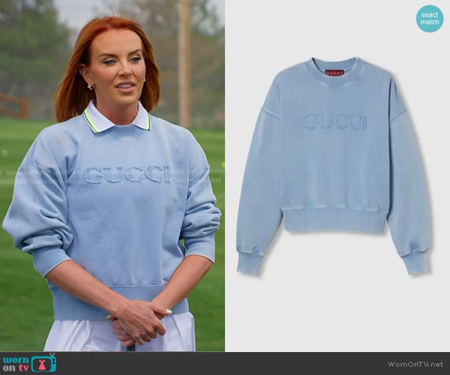 Gucci Embroidered Cotton Jersey Sweatshirt worn by Whitney Rose on The Real Housewives of Salt Lake City