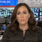 Hallie’s black polka dot shirtdress on Today