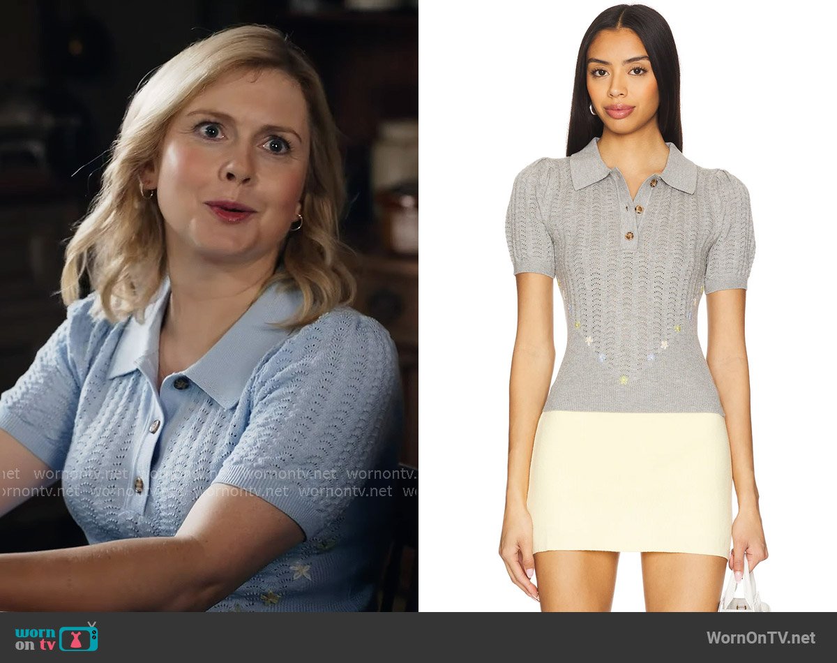 Heartloom Matea Top worn by Sam (Rose McIver) on Ghosts