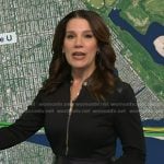 Heather’s black zip front dress on Good Morning America