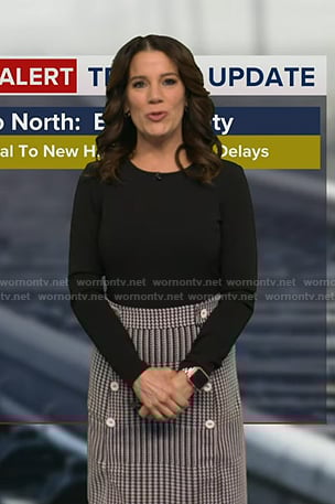 Heather’s black houndstooth dress on Good Morning America