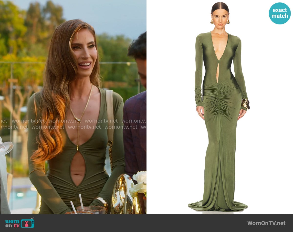 Helsa Natasha Ruched Dress worn by Kaylee Ricciardi (Kaylee Ricciardi) on Selling the OC